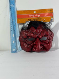 Spooky Village Devil Furry Face Mask