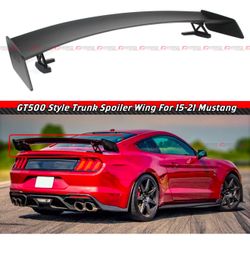 FOR 2015-2023 FORD MUSTANG GT500 STYLE BIG TRUNK SPOILER WING WITH METAL STANDS