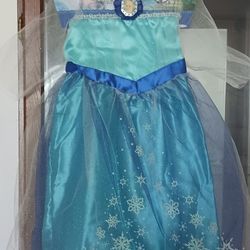Jakks Pacific Disney Frozen Elsa Dress Sz 4-6x Halloween Costume
