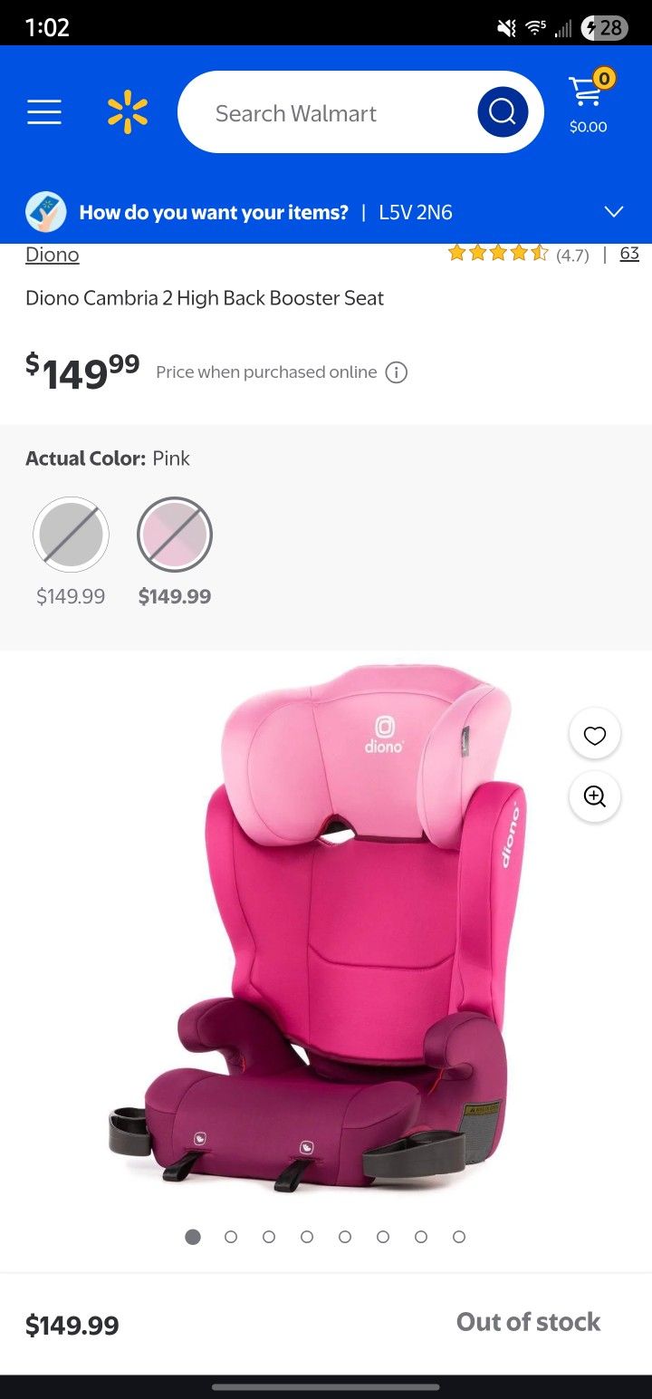 Diono Cambria 2 Booster/Car Seat
$80.
