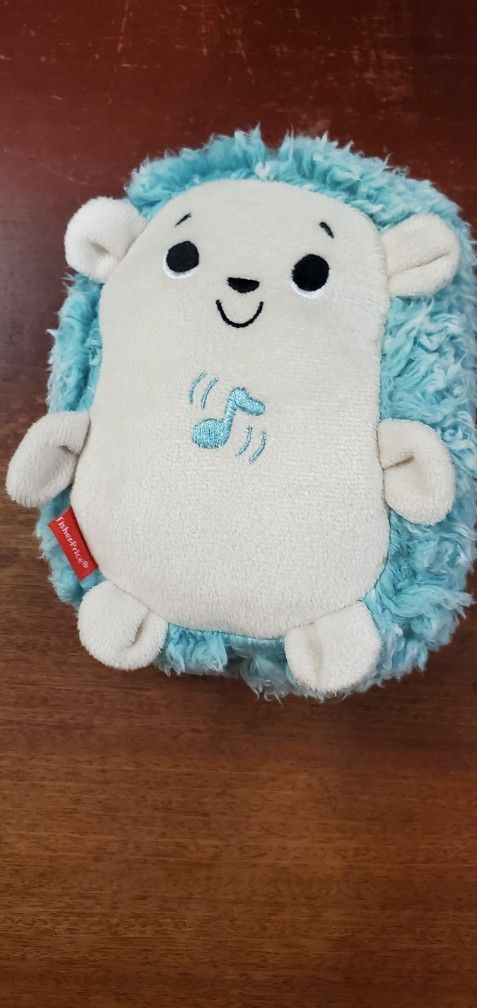 Fisher Price Preschool Calming Vibes Hedgehog Soother 6 In Plush Vibrating Music