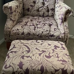 ACCENT CHAIR/ OTTOMAN (Like New)