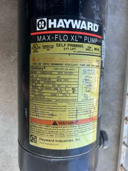 Hayward max flo xl pump