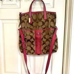 ***PENDING Coach Passion Berry & Khaki Purse 