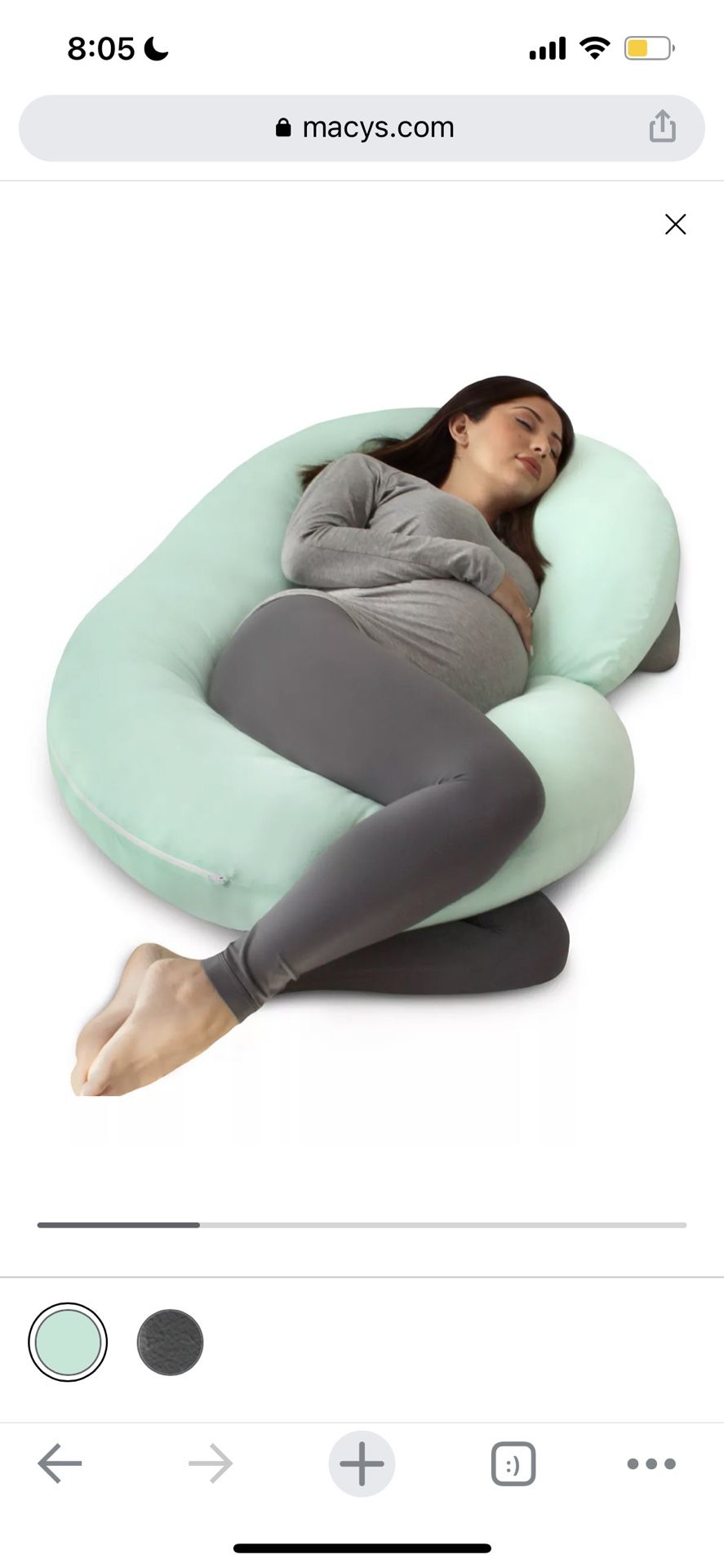 Pregnancy Pillow with Jersey Cover, C Shaped Full Body Pillow