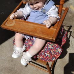 1950 Circa High Chair Doll High Chair