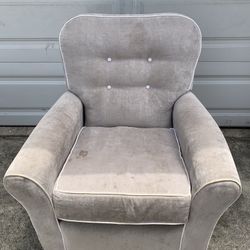 Soft Gray Upholstered Swivel Rocker/Glider Chair