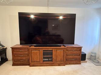 100”  Hisense TV  with entertainment center