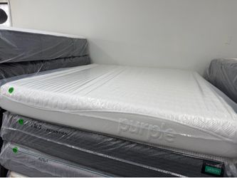 KING SIZE PURPLE MATTRESS & BOX SPRINGS BED SET