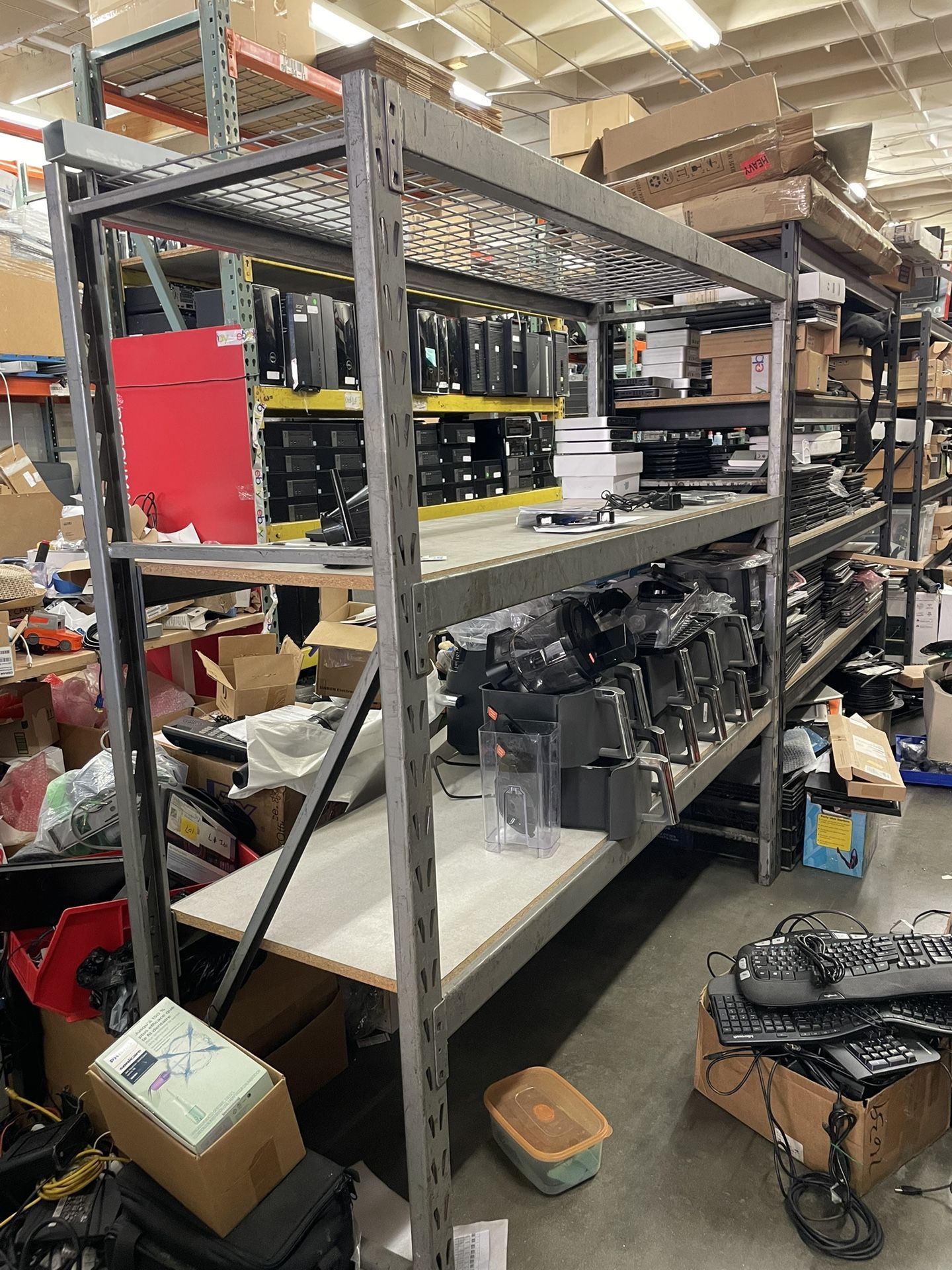 3 Level Metal Shelves 77” x 24”, h=72” heavy duty