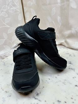 Skechers Kids Waterproof Black Athletic Running Sneakers Shoes 13.5