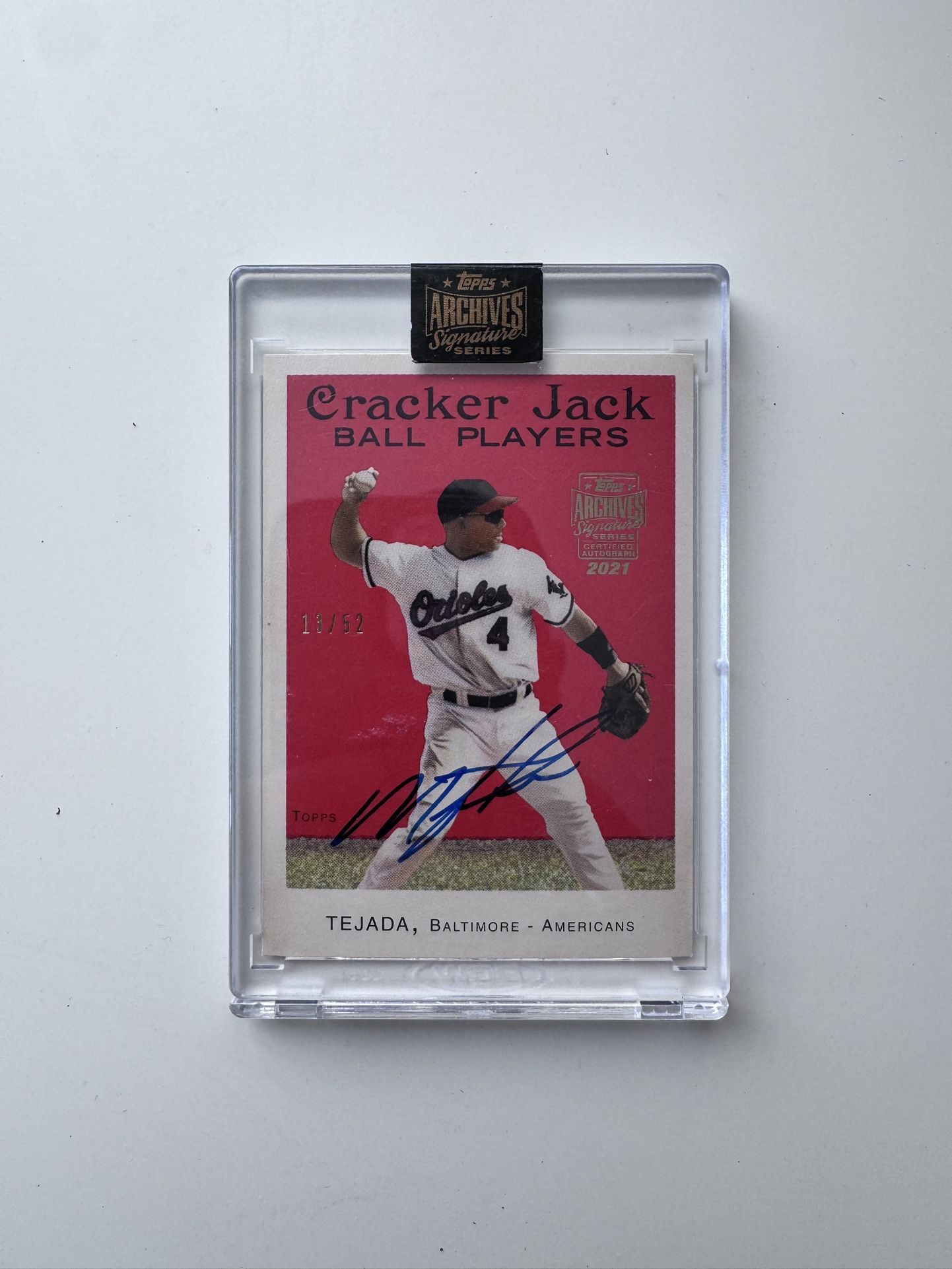 Miguel Tejada Autographed 2004 Topps Cracker Jack #65