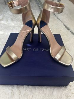 Authentic Stuart Weitzman Sandals -Metallic  Gold