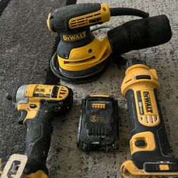 Dewalt Impact Driver Power Sander Speed Adjustment And Dry Wall Cut Out Tool With Battery 