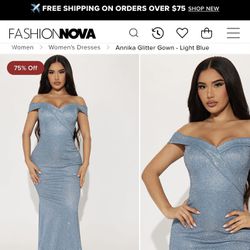 Fashion Nova Sequin  Dress 
