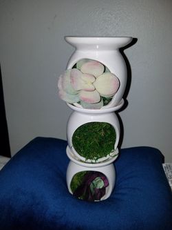 Brand New Ceramic Pots with succulent plants. Fake plants