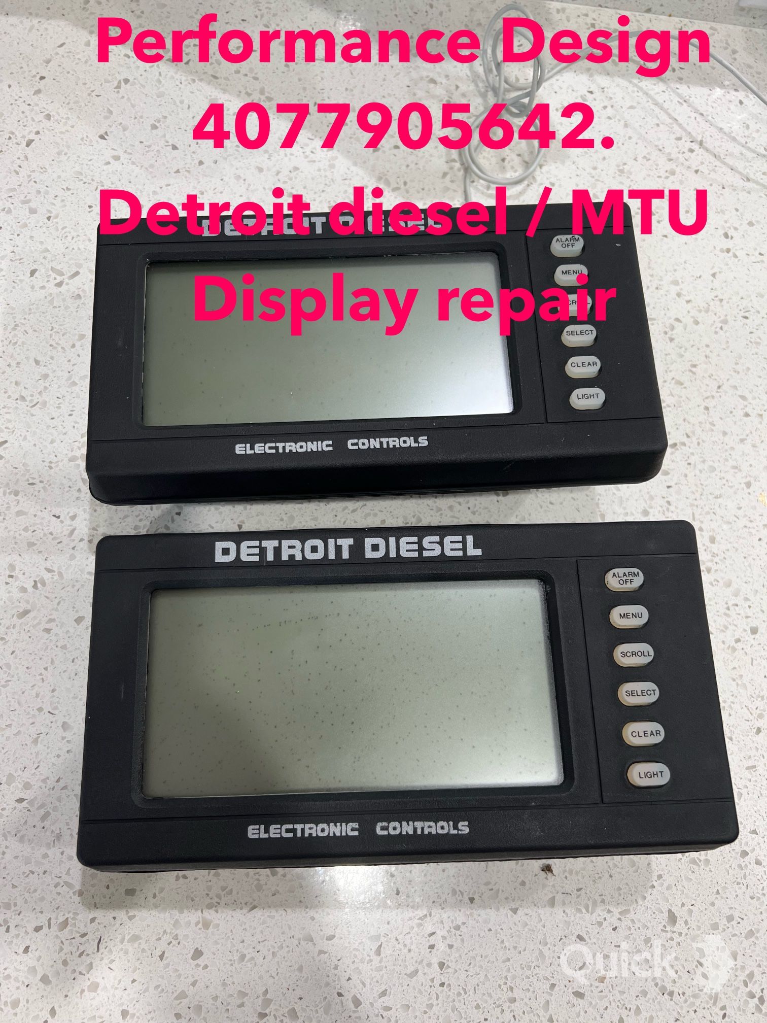 DETROIT DIESEL  / MTU  MARINE DISPLAY REPAIR 