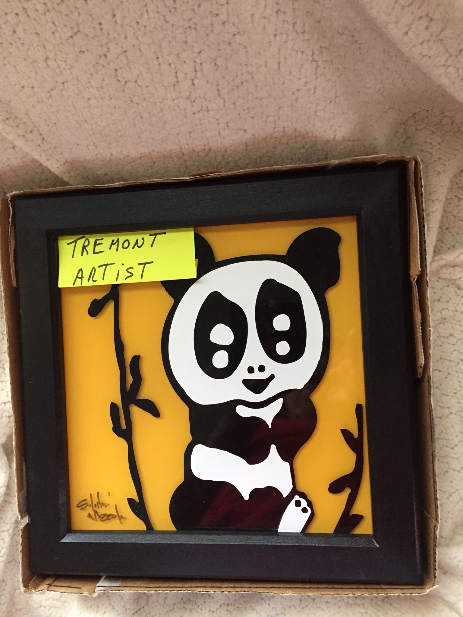 Hand painted Panda Done By Cleveland Artist.