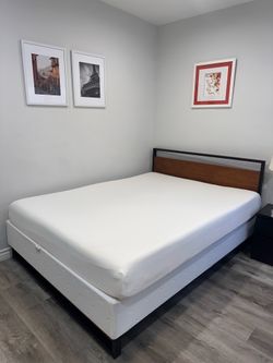 Complete Queen Bed Set (Frame, Box Spring, Mattress) – Under 1 Year Old!