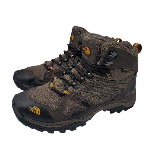 THE NORTH FACE Mens Sz 11 'Hedgehog Fastpack Mid GTX' Brown WP Hiking Boots $165