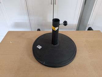 Black Patio Umbrella Base with Thumb Screw