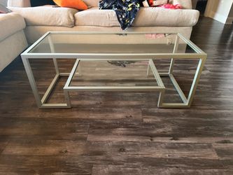 Glass coffee table