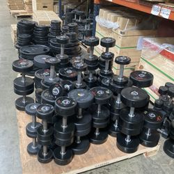 Urethane Dumbbell Set 5-50 GP Rubber Dumbbells 