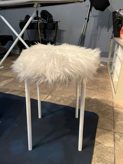 Fur Vanity Stool