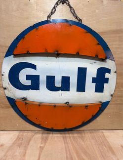 23-Inch Custom Made Metal Gulf Sign