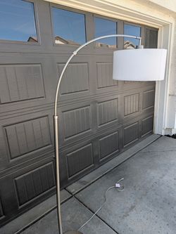 Arc Floor Lamp with Drum Shade