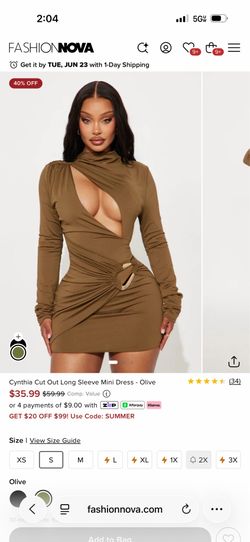 Fashion nova cut out long sleeve