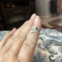 Moissanite Sapphire Ring Size 9