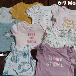 6-9 MONTHS BABY GIRL CLOTHES ONESIES (ROPA PARA NIÑA BEBE TALLA 6-9 MESES)