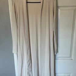 Cream Long Cardigan