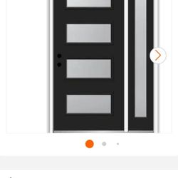 58" Bla Black Door With Glass New With Plastic $1885