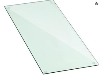 24” x 48” x ½”   Rectangle Clear Tempered Glass Table Top