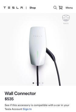 Tesla Wall Connector Brand New $450