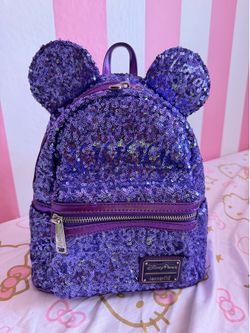 LOUNGEFLY DISNEY PARKS EXCLUSIVE PURPLE POTION BACKPACK