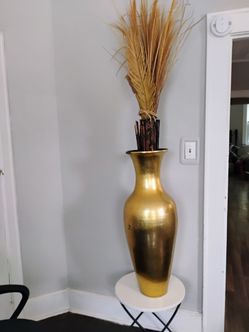 Large Gold Floor Vase