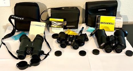 Vintage Bushnell and Vortex Binoculars- Open box/like new