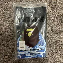 Bape black blue camo t shirt