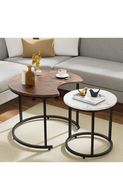 Expandable Nesting Side Coffee Table 