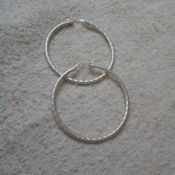 Large Sterling Silver Hoops
