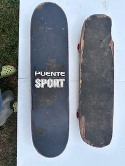 2 Used Complete Skateboards – Puente Sport + Hinono OK8 – Project/Parts