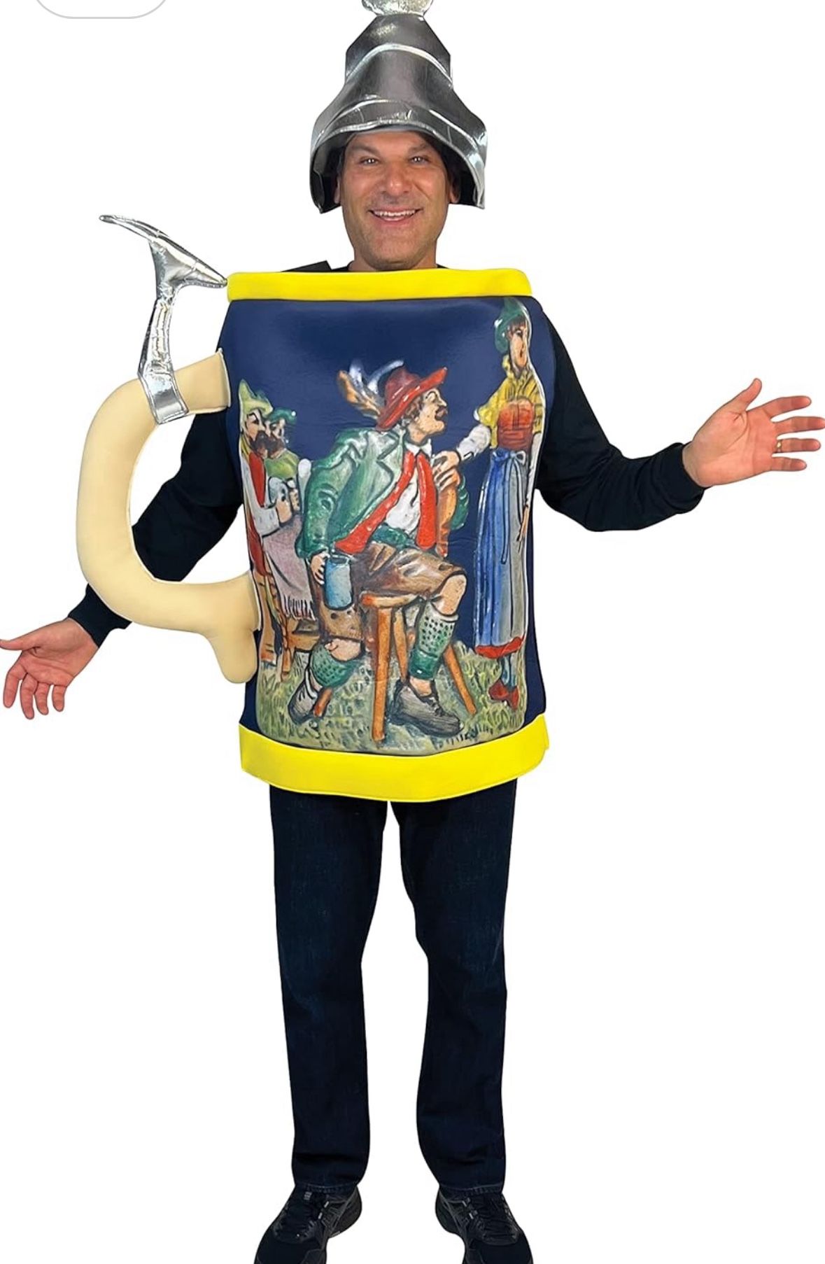 New -  Rasta Imposta Beer Stein Costume Ale Oktoberfest Womens Mens Dress Up Cosplay Party Costumes, Adult One Size