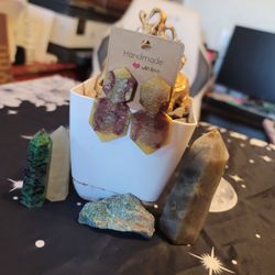 🔥HUGE earring SALE! Handmade epoxy resin yellow and bronze earrings