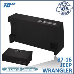 black 10" dual sealed sub box, fits 87-16 jeep wrangler