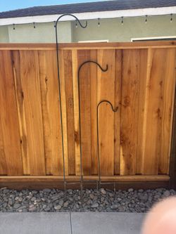 Three Black Garden Hooks