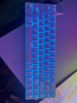 TMKB T68SE 60% Mechanical Gaming Keyboard – Ultra-Compact 68 Keys Wired Keyboard with Blue Switches, LED Backlit, Dedicated Arrow & Control Keys