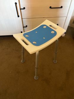 Adjustable Shower Bath Stool with Non-Slip Seat